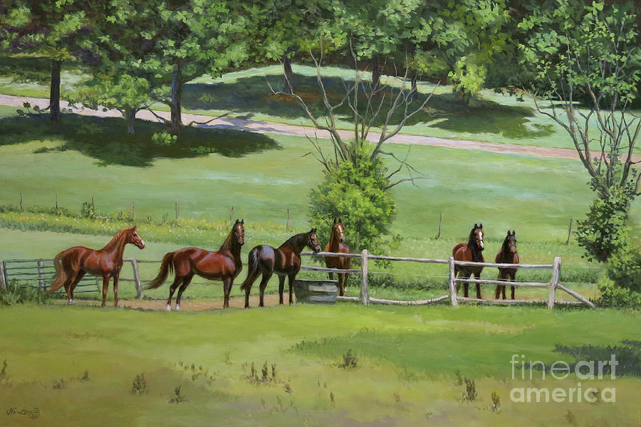 Pasture Friends Painting by Jeanne Newton Schoborg