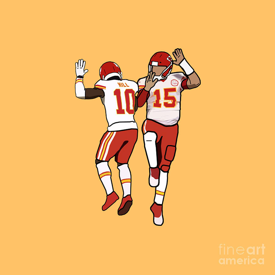 Pat Mahomes X Tyreek Hill Kansas City Chiefs Drawing By Prasetyo Najmudin Pixels