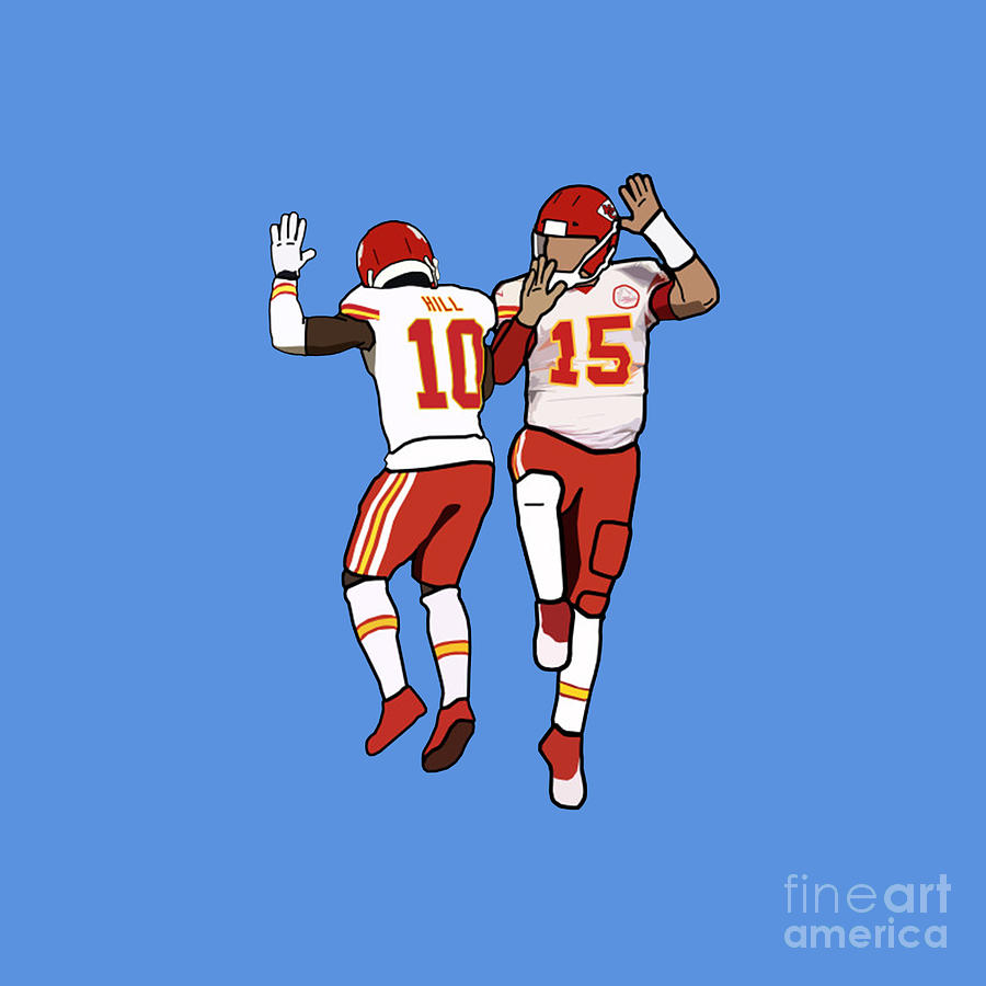 Pat Mahomes x Tyreek Hill Kansas City Chiefs Drawing by Yam Yamsia | Pixels