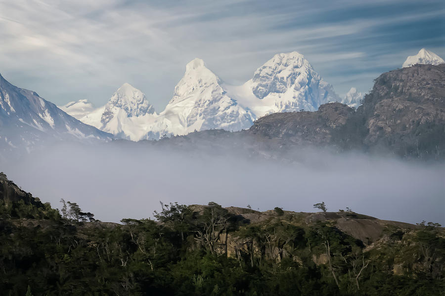 Nature Photograph - Patagonian Peaks by Steve Berkley
