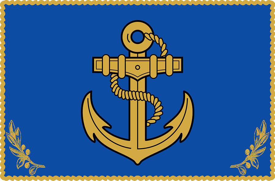 Patch of Albanian Naval Force Digital Art by A Z Pixels