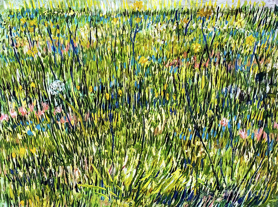 Patch of Grass by Vincent Van Gogh 1887 Painting by Vincent Van Gogh