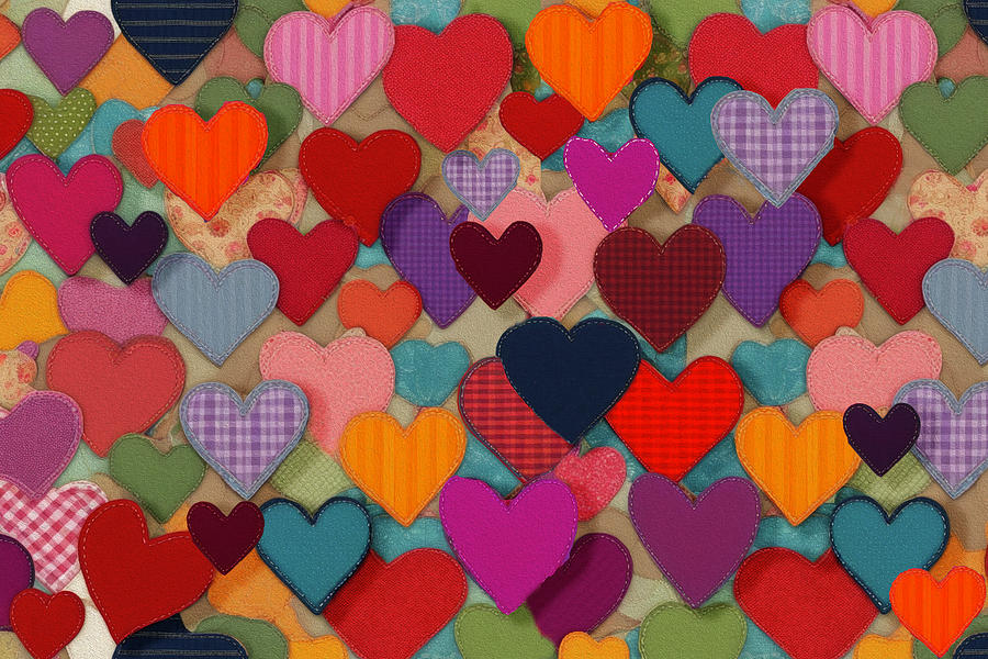 Patchwork Hearts Photograph by Vanessa Thomas