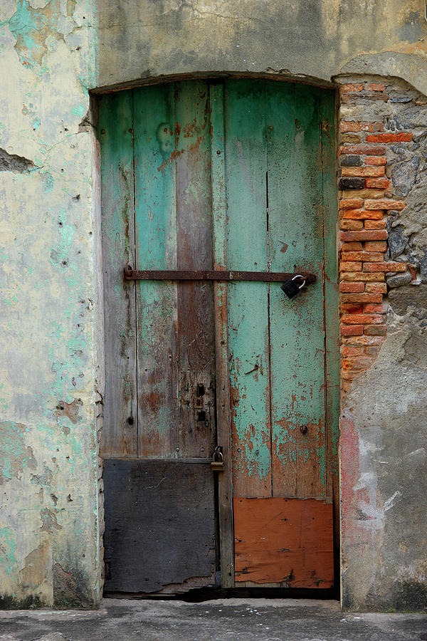 Patchwork Door - Art print Photograph by Kenneth Lane Smith