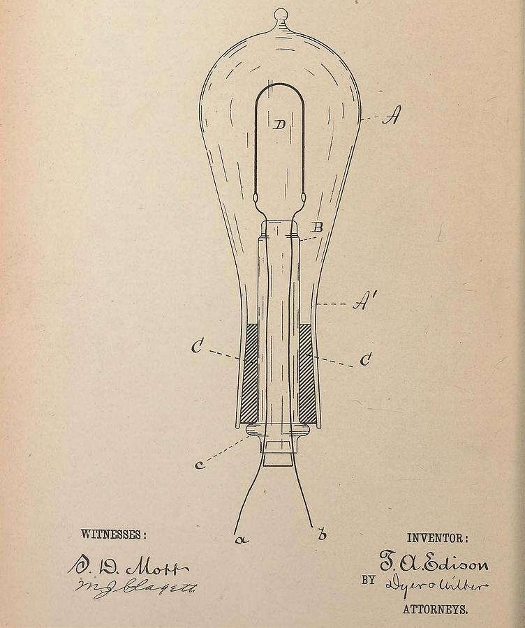 Patent Drawing Collection Of United States Patents Granted To Thomas A Edison To