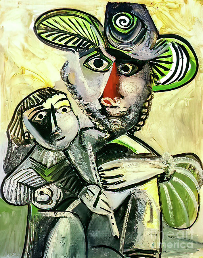 Paternity by Pablo Picasso 1971 Painting by Pablo Picasso