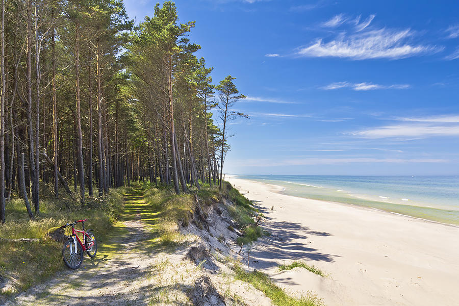 Path at the seashore, Baltic sea Photograph by ewg3D