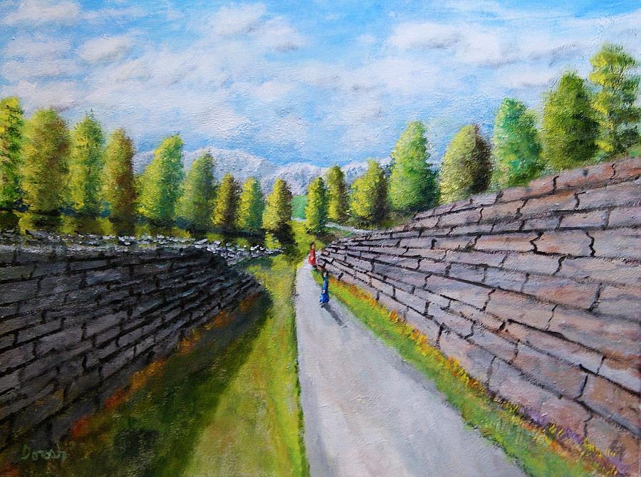  Between The Walls Path Painting by Gregory Dorosh