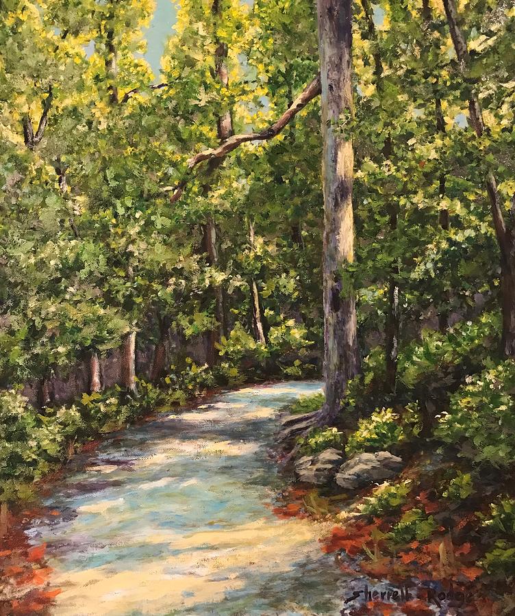 Path in Craighead Forest Park Painting by Sherrell Rodgers