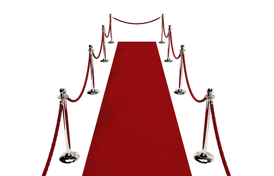Path of Red carpet & Red rope closed at end Photograph by I Like That One