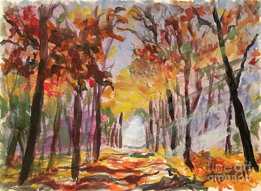 Path Through the Forest Painting by Sherrell Rodgers