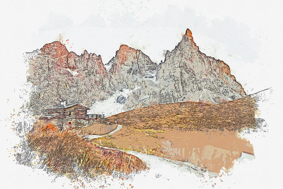 Path To Alps, Ca 2021 By Ahmet Asar, Asar Studios Painting
