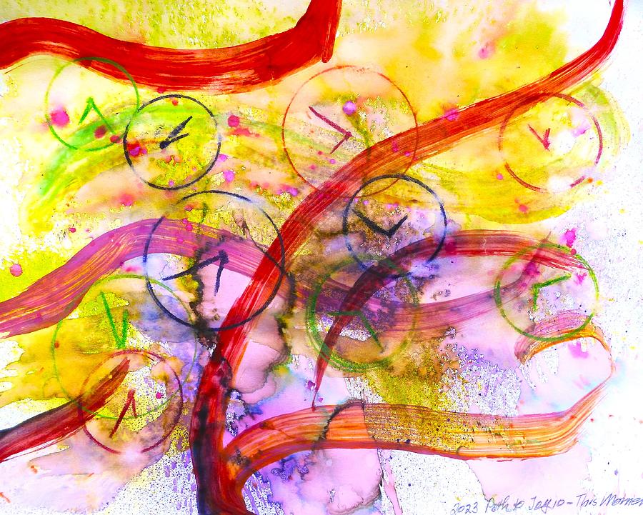 Path to Joy 2023 #10, This Moment Mixed Media by Sandra Ford