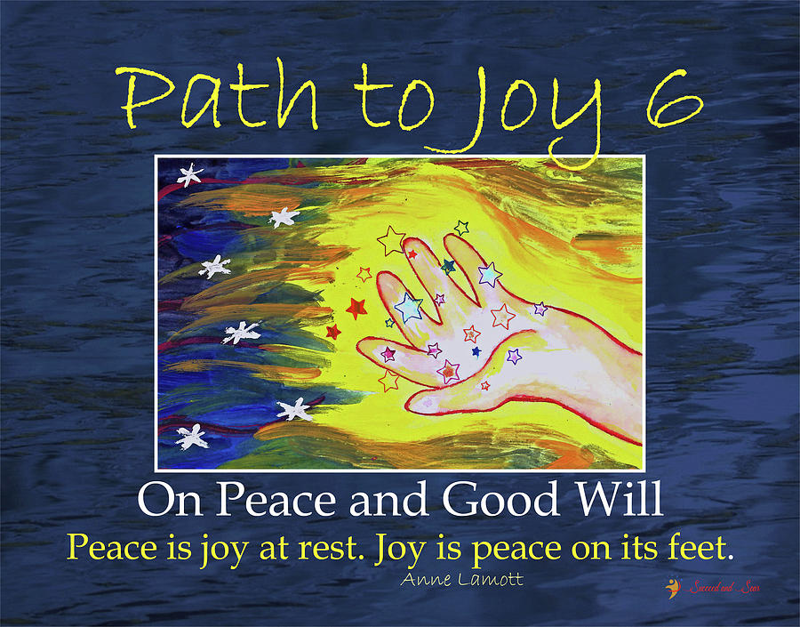 Path to Joy 6 - Peace and Good Will Mixed Media by Sandra Ford