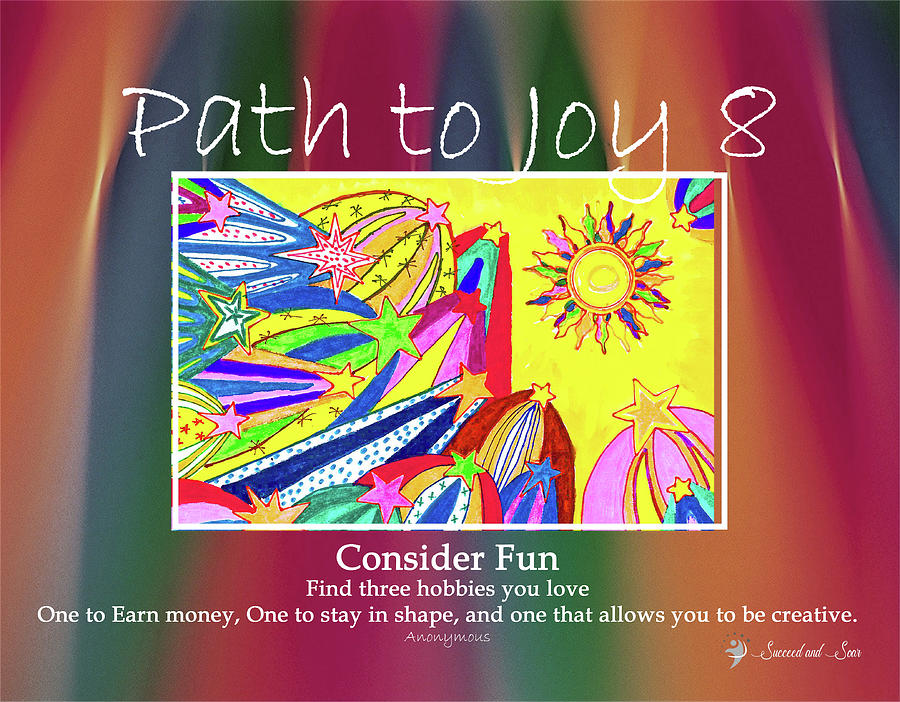 Path to Joy 8 - Fun Mixed Media by Sandra Ford