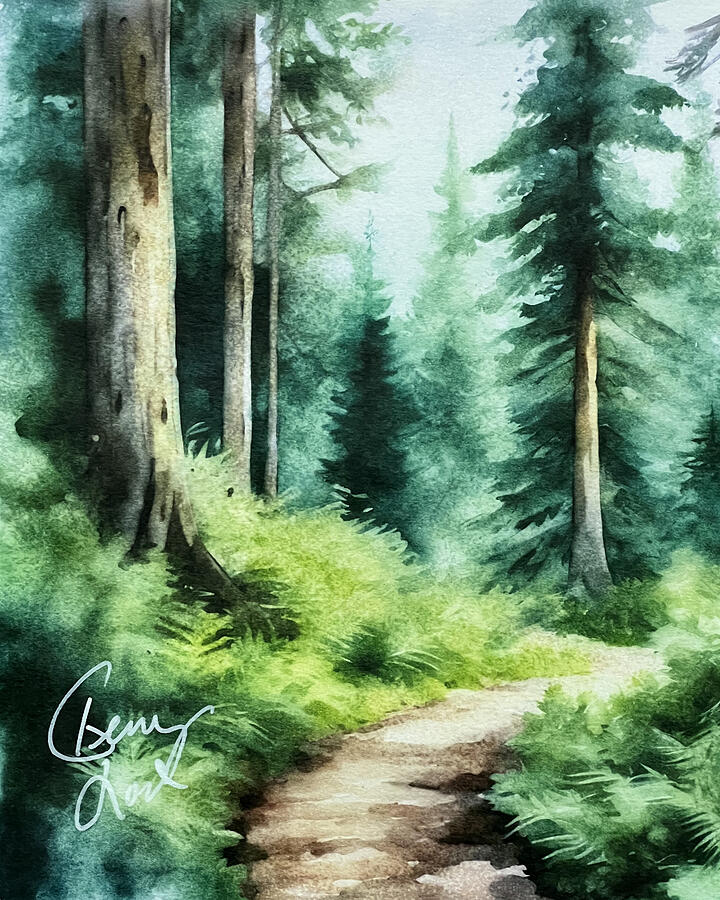 Path to Peace of Mind  Painting by Linda Diane Taylor