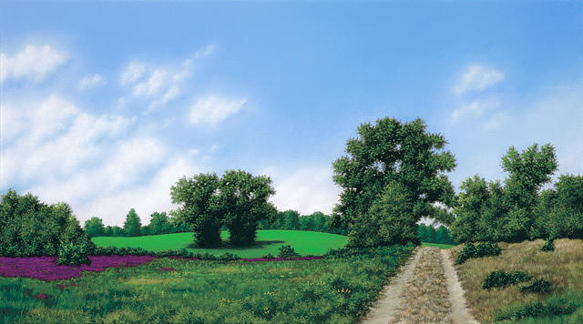 Landscape Pastel - Path to Pike Bridge by Anthony Petchkis Landscape Pastel - Path to Pike Bridge by Anthony Petchkis