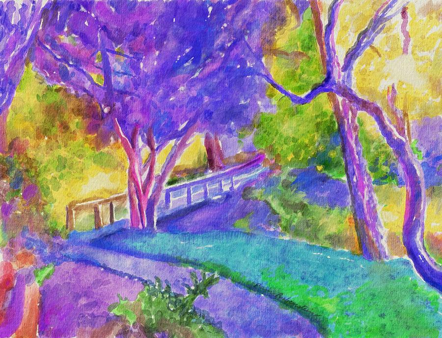 Path to the Bridge Pastel by Pam Rubenstein