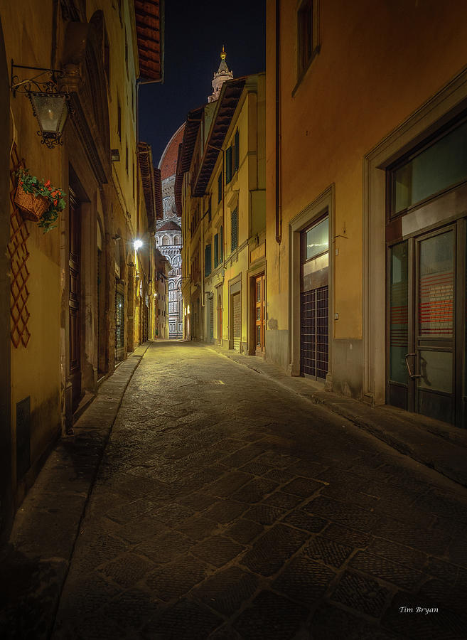 Dumo Photograph - Path to the Duomo by Tim Bryan