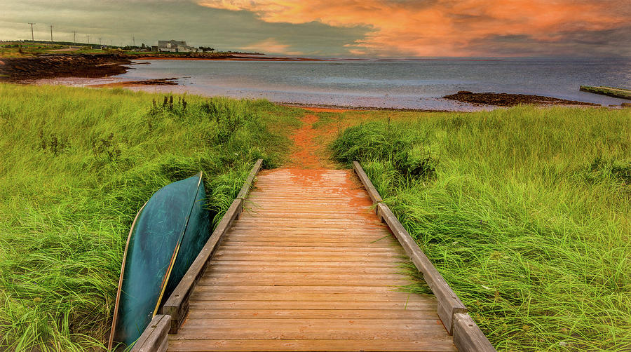 Path to the Sea in Victoria, Prince Edward Island Photograph by Marcy Wielfaert