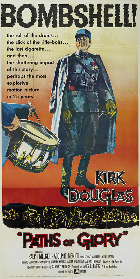 Kirk Douglas Mixed Media - Paths of Glory, with Kirk Douglas, 1957 #3 by Movie World Posters