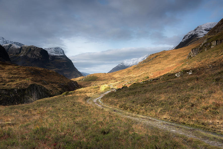 Pathway Through The Mountains, Glencoe, Scotland, UK Photograph by Sarah Howard
