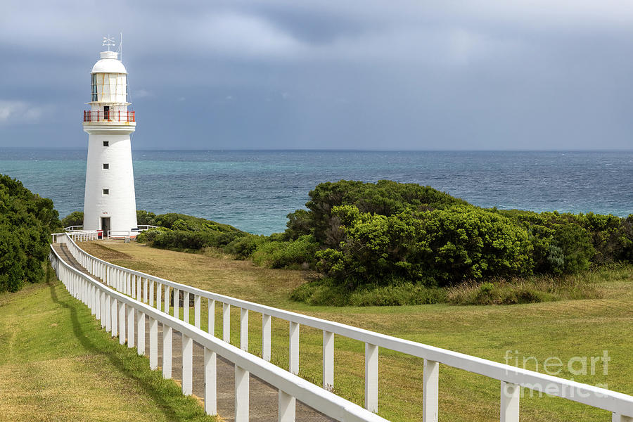Pathway to Cape Otway lighthouse and national park. Great Ocean Road, Australia. This is the oldest working lighthouse in the state of Victoria. Photograph by Jane Rix