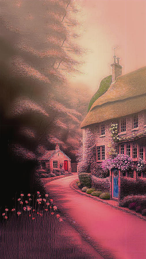 Pathway to guesthouse and garden Digital Art by Dennis Baswell