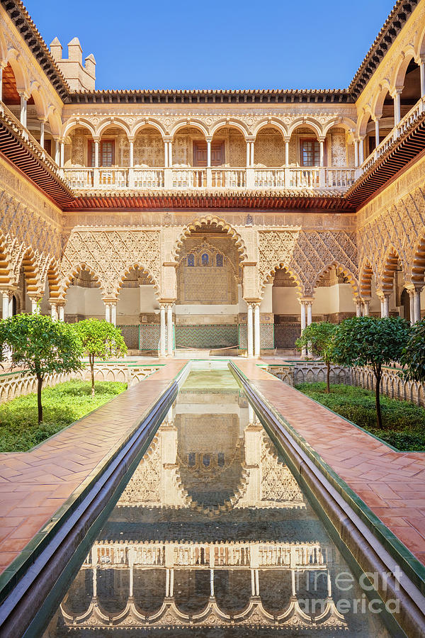 Patio de las Doncellas, The Courtyard of the Maidens Royal Alcazar of Seville, Spain Photograph by Neale And Judith Clark