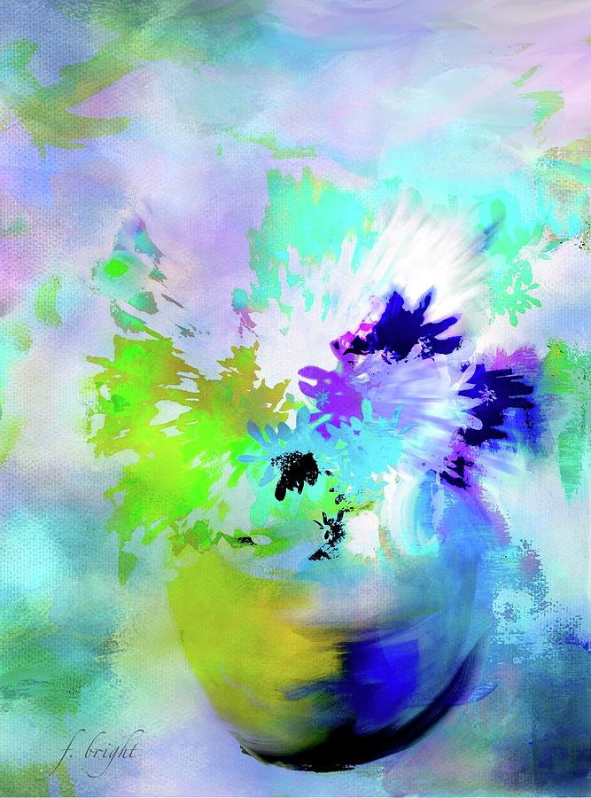 Patio Flowers 2 Digital Art by Frank Bright