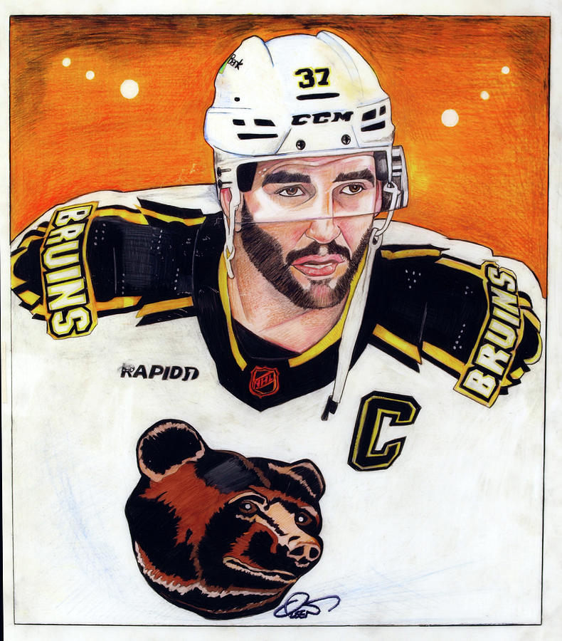 Boston Bruins Drawing - Patrice Bergeron by Dave Olsen