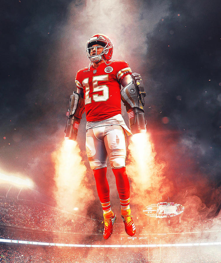 Patrick Mahomes fly Digital Art by Lucas Miller | Pixels