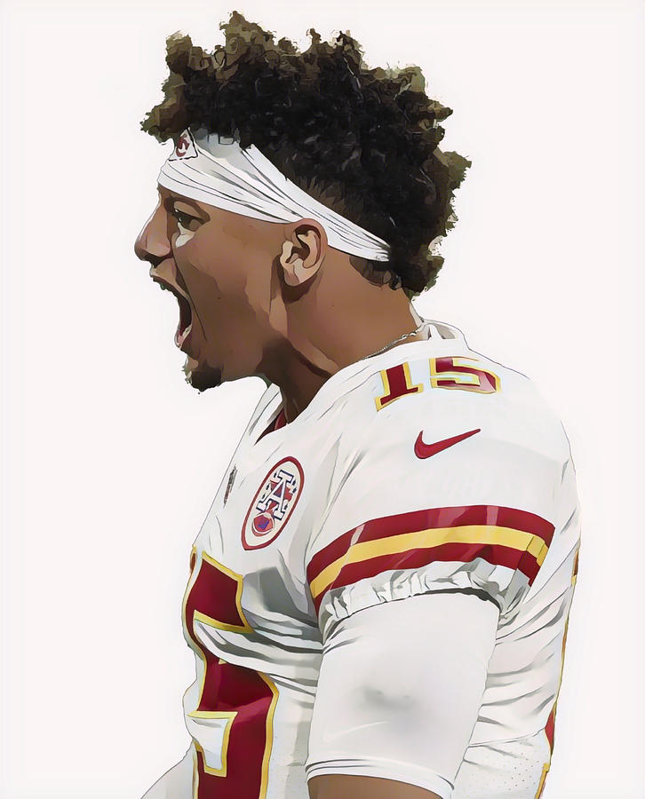 Patrick Mahomes Kansas City Chiefs Sketch Art 30 Mixed Media by Joe ...