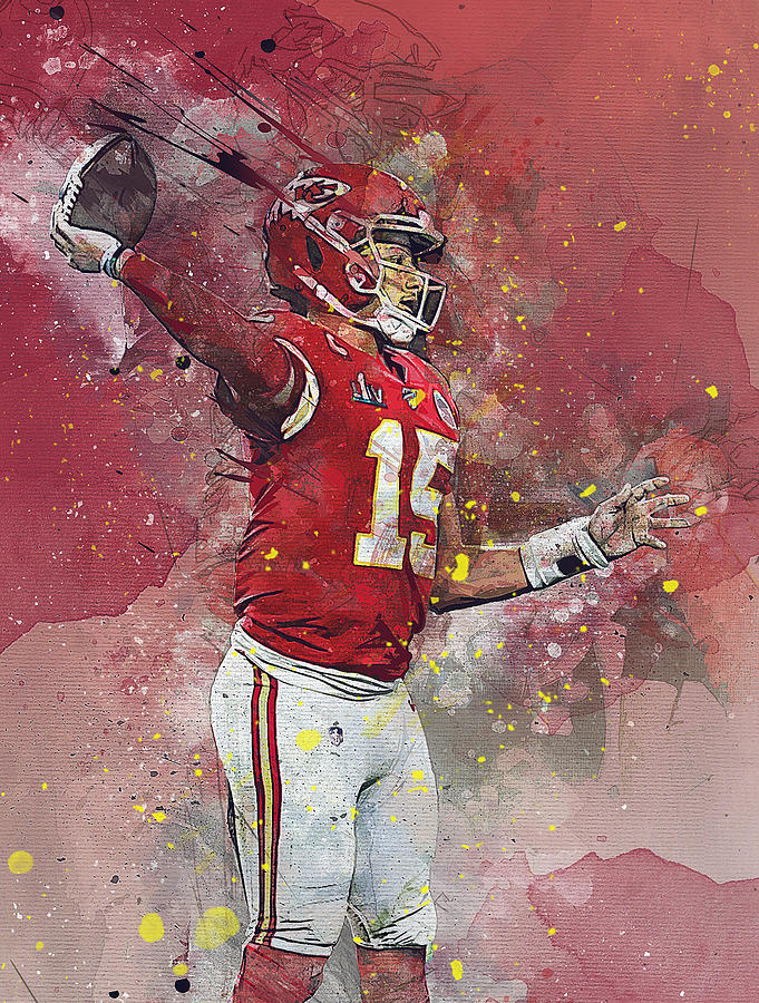 Patrick Mahomes Mixed Media Digital Art by Elite Editions - Fine Art ...