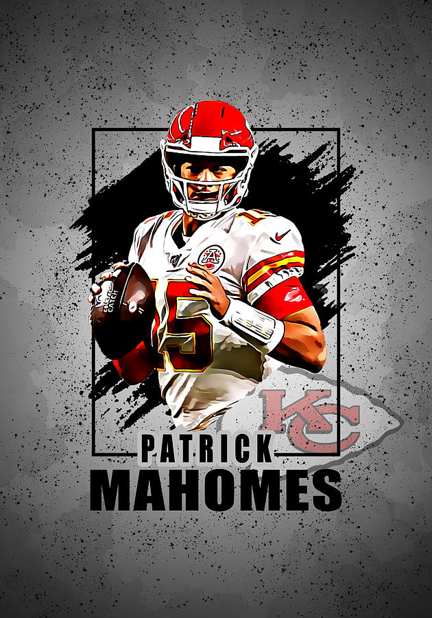 Patrick Mahomes Poster Kansas City Chiefs Print NFL Poster 