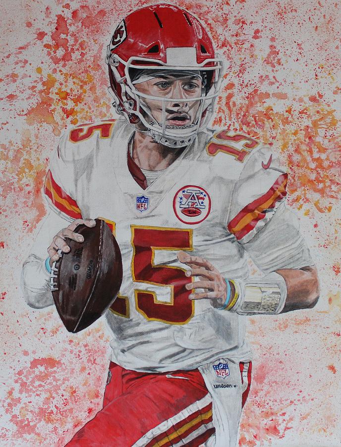 Patrick Mahomes Painting by Stefan Schueuer