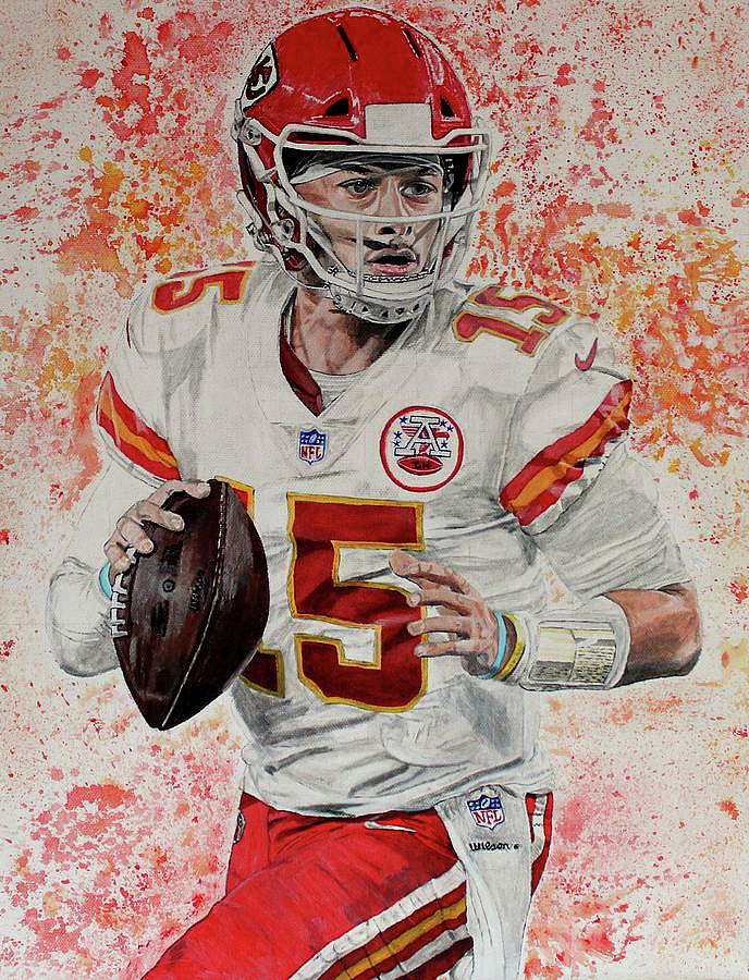 Patrick Mahomes Painting by Stefan Schuur - Fine Art America