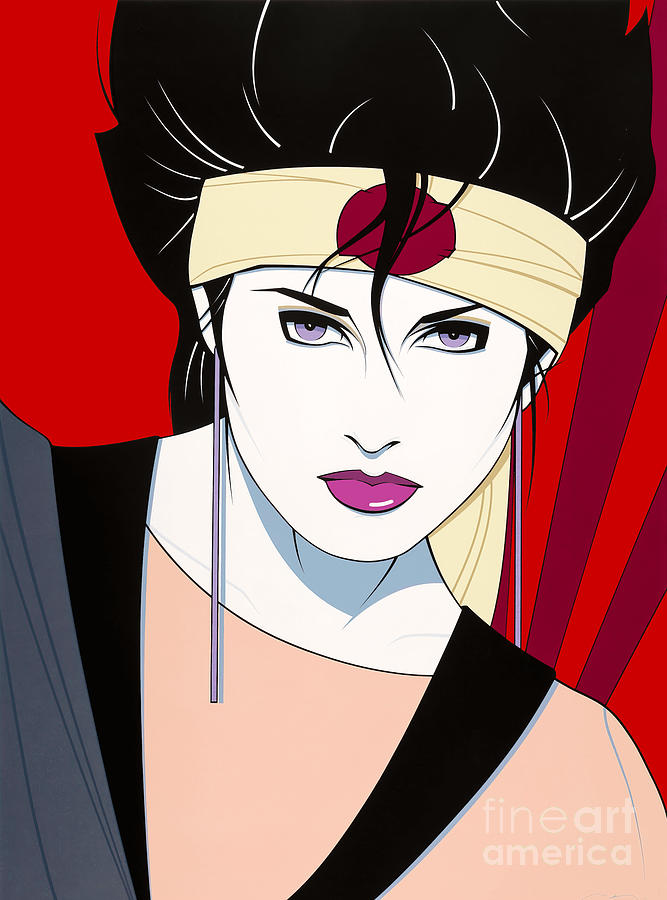 Patrick Nagel - 80s Girl Mixed Media by Magical Vintage - Pixels