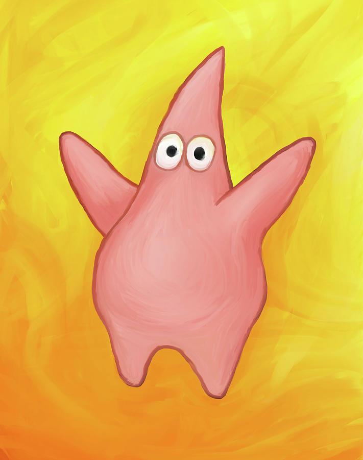 Octopus Painting - Patrick star by Squidward