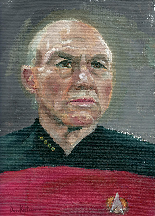 Patrick Stewart Painting by Dan Kretschmer - Fine Art America