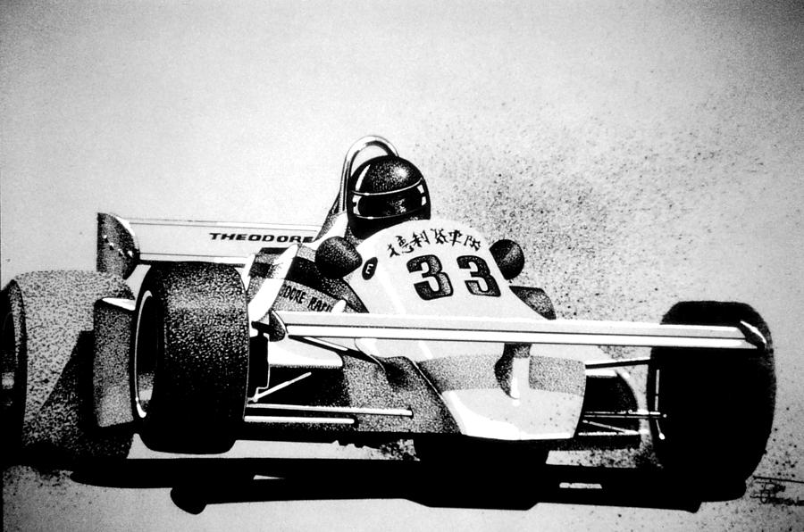 Patrick Tambay, Number 33 Drawing by Donald Presnell