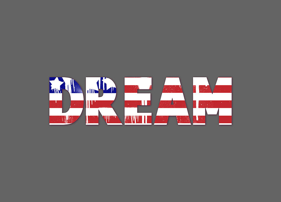 Flag Digital Art - Patriotic America - Dream by Celestial Images
