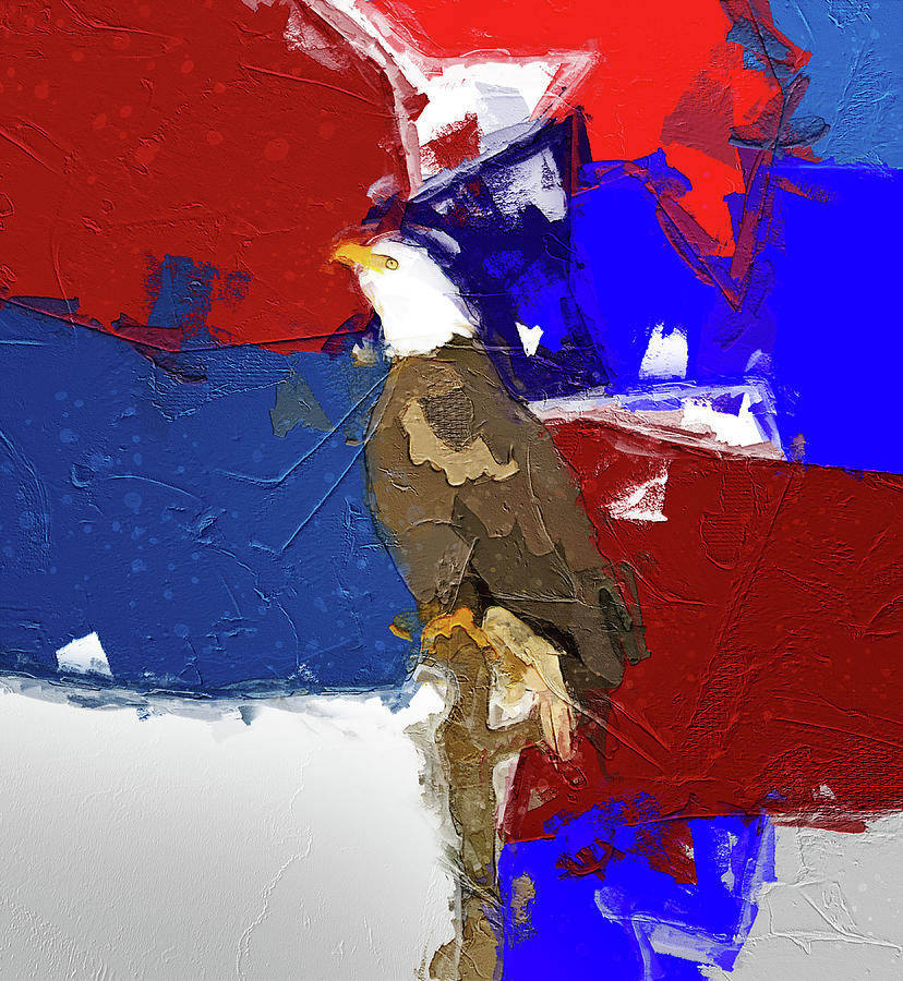 Patriotic Bald Eagle Painting by Dan Sproul