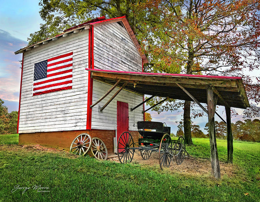 Patriotic Barn 2 Photograph by George Moore - Fine Art America