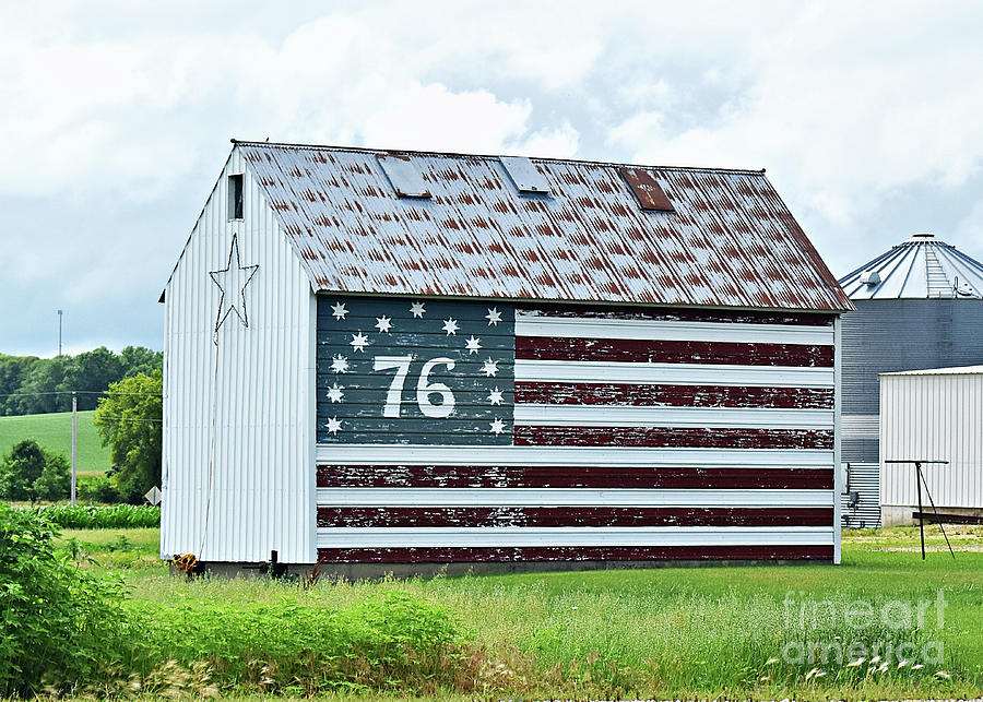 Patriotic Barn Photograph