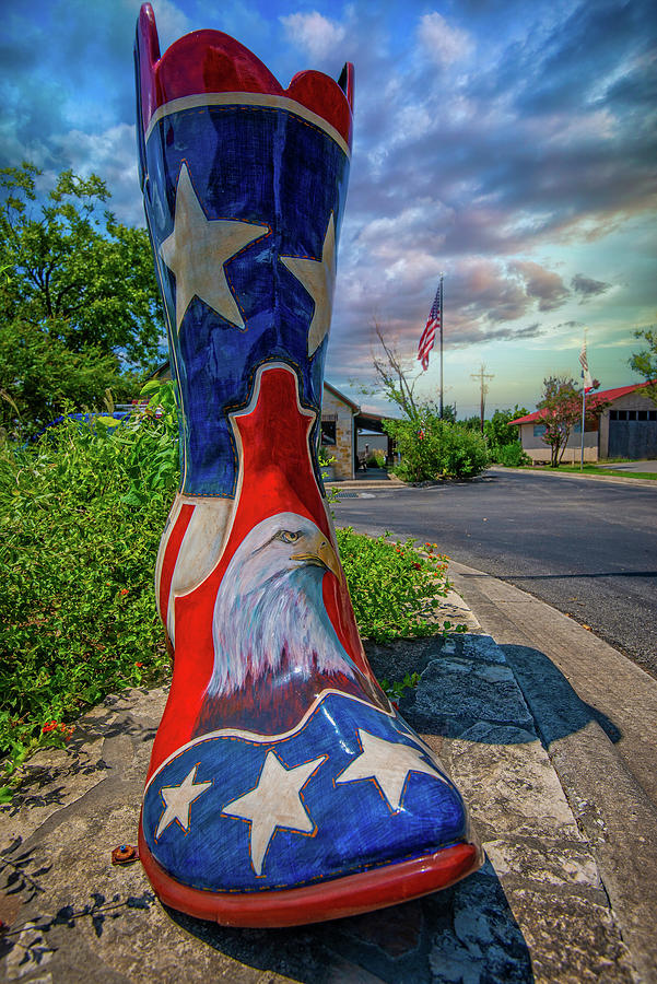 Patriotic Boot Photograph by Lynn Bauer