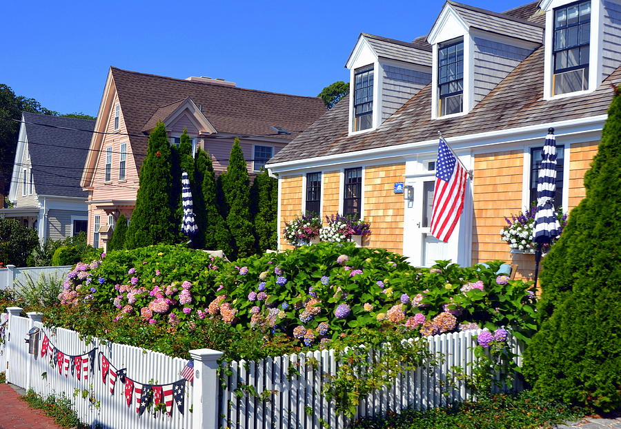 Patriotic Bunting in Provincetown Photograph by Carla Parris