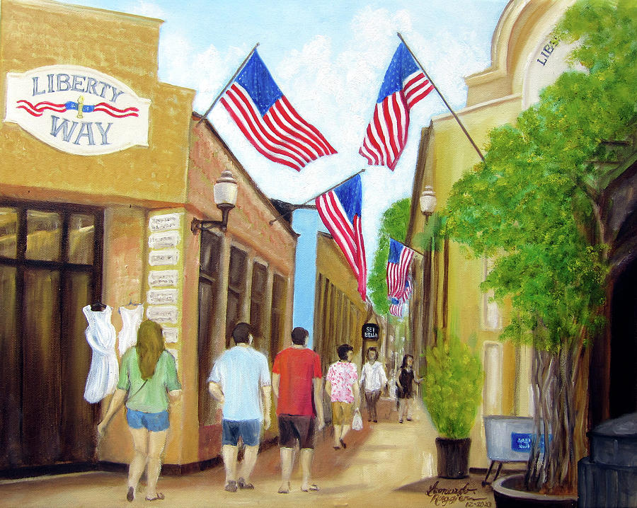 Patriotic Cape May NJ Painting by Leonardo Ruggieri