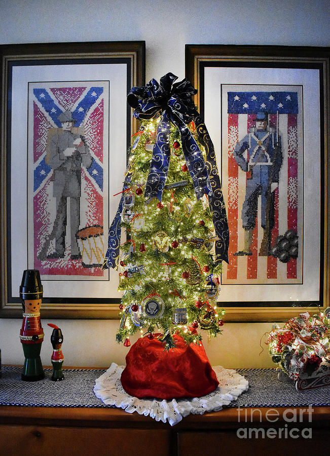 Patriotic Christmas Photograph by Skip Willits