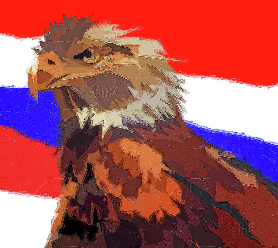 Patriotic Eagle Painting by Dan Sproul